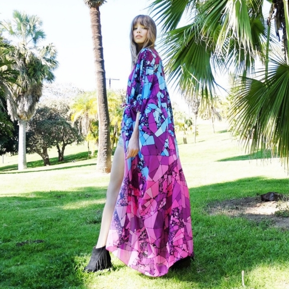 1 left! New Stained Glass Kimono Swim Cover up - Picture 6 of 8